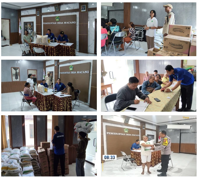PENYALURAN BANTUAN PANGAN KEPADA 125 WARGA DESA MACANG